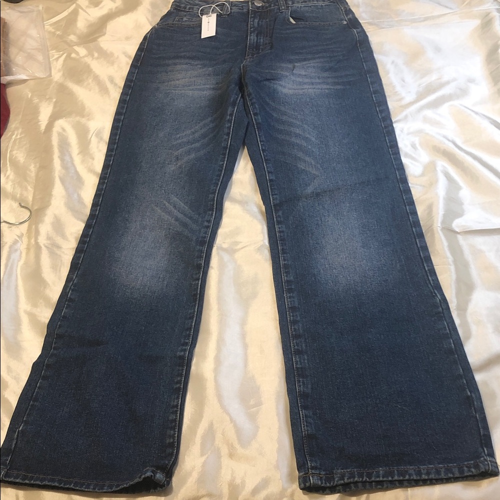 SHEIN Women's High Rise Blue Jeans